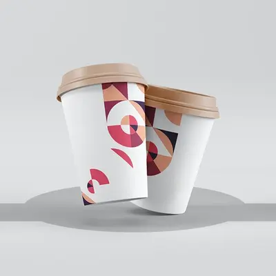 Printed Paper Cups shown as a finished custom-printed pack