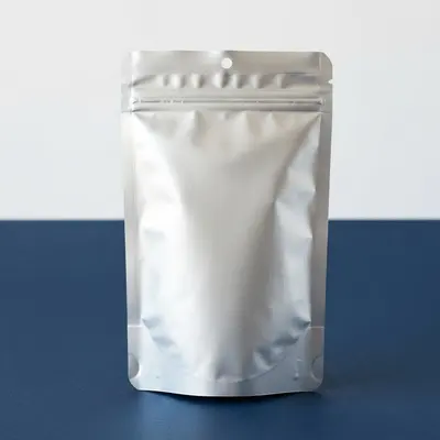 Resealable Mylar Bags displayed with the closure detail visible