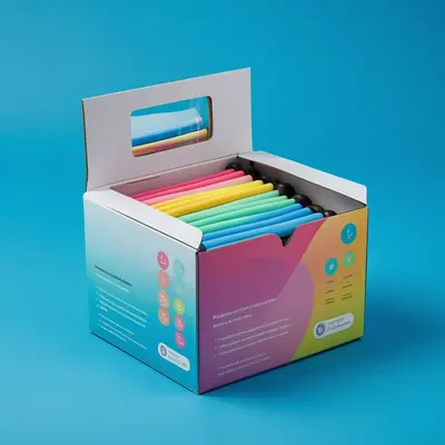 Resistance Band Packaging shown at an angle that reveals the depth of the pack