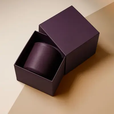 Retail Candle Boxes shown at an angle that reveals the depth of the pack
