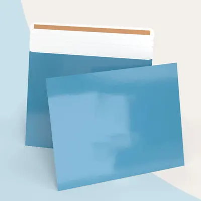 Rigid Mailers displayed with the closure detail visible