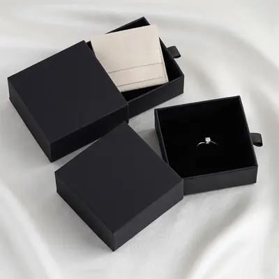Ring Boxes shown as a finished custom-printed pack