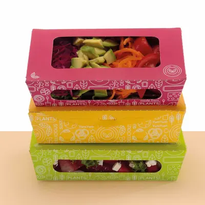 Salad Boxes displayed with the closure detail visible