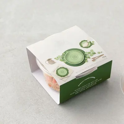 Salad Boxes presented alongside its printed surface detail