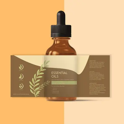 Serum Labels presented alongside its printed surface detail