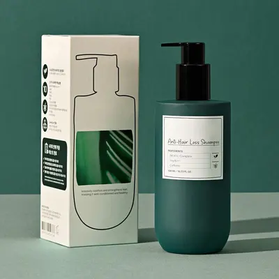 Shampoo Boxes presented alongside its printed surface detail