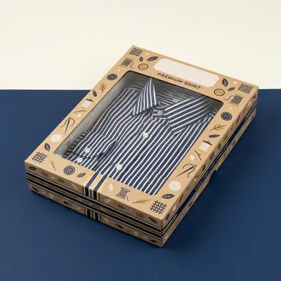 Shirt Boxes shown at an angle that reveals the depth of the pack