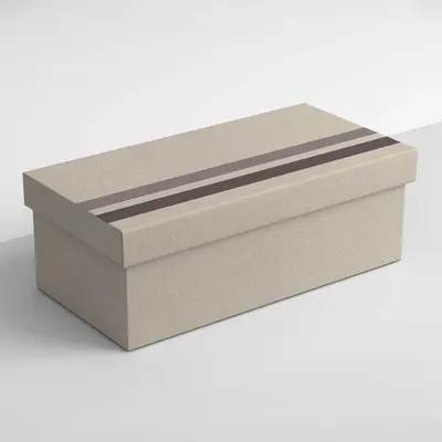 Shoe Boxes photographed from a second angle showing the side panel