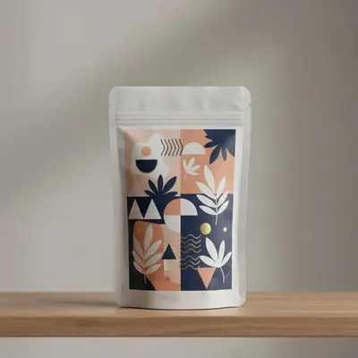 Small Mylar Bags photographed from a second angle showing the side panel