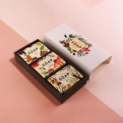 Soap Display Boxes shown as a finished custom-printed pack