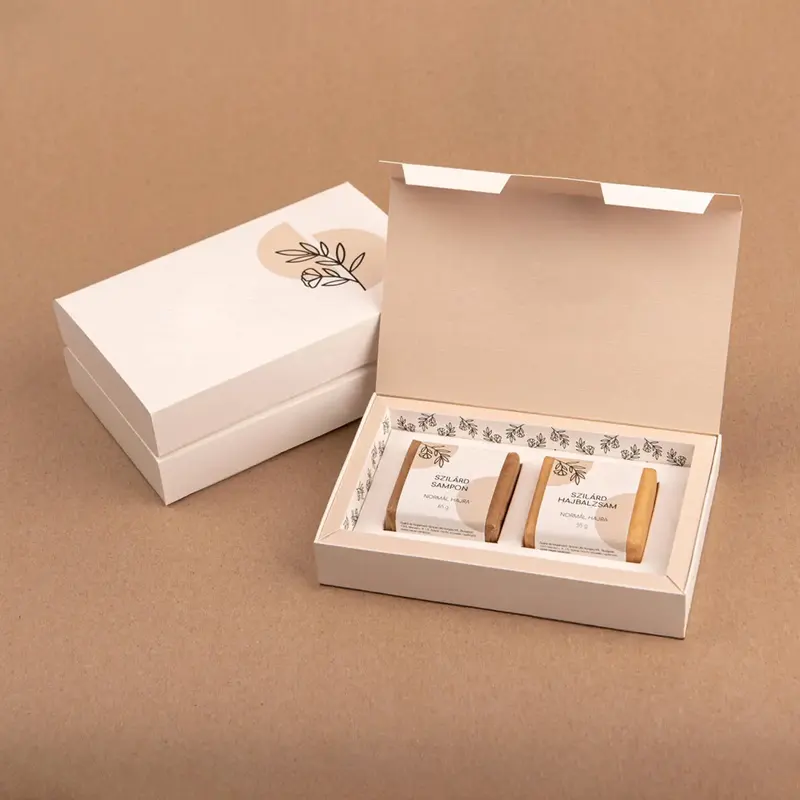 Soap Display Boxes photographed to show finish and proportion