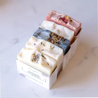 Soap Display Boxes displayed with the closure detail visible