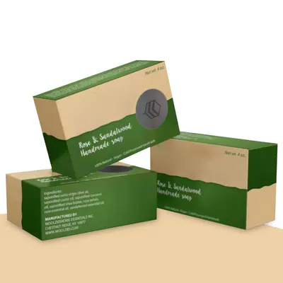 Soap Display Boxes captured to show scale and proportion