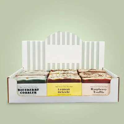 Soap Display Boxes displayed with the interior structure visible
