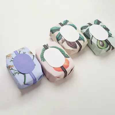 Soap Labels and Packaging shown as a finished custom-printed pack