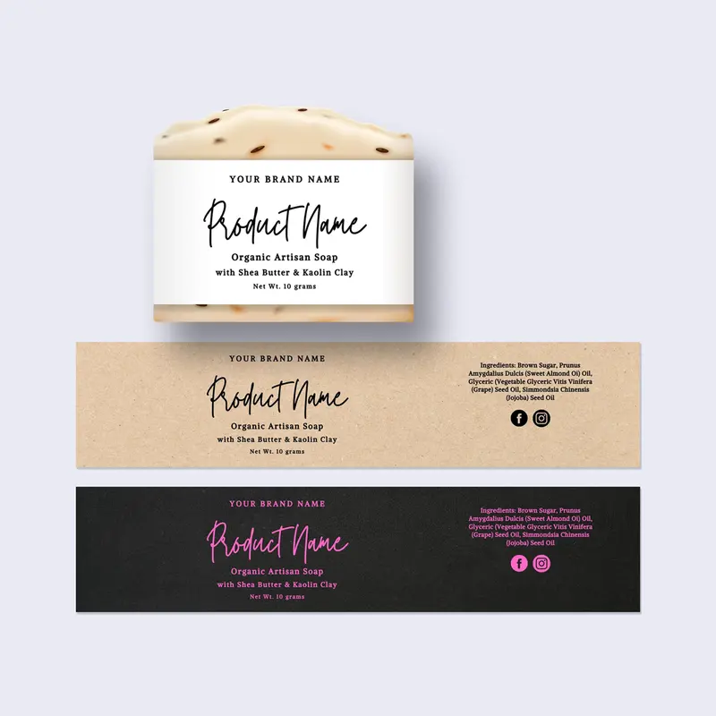 Soap Labels produced as custom labels