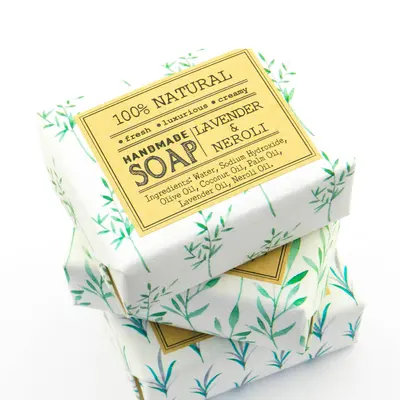 Soap Labels displayed with the closure detail visible