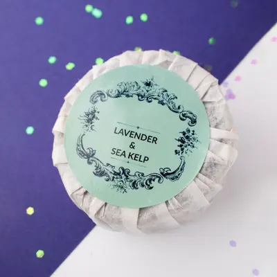 Soap Labels shown at an angle that reveals the depth of the pack