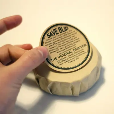 Soap Labels shown in a retail presentation setting