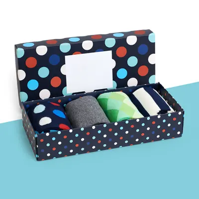 Sock Boxes displayed with the closure detail visible
