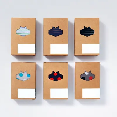 Sock Boxes shown at an angle that reveals the depth of the pack