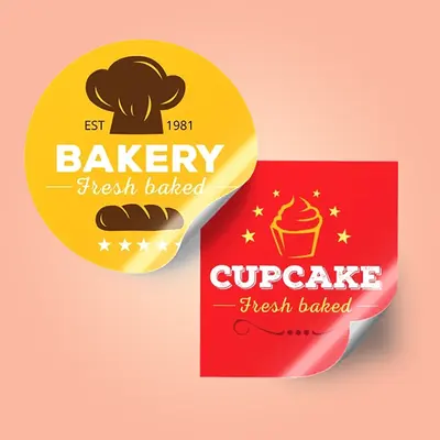 Stickers and Labels shown at an angle that reveals the depth of the pack