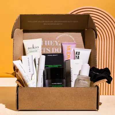 Subscription Boxes photographed from a second angle showing the side panel