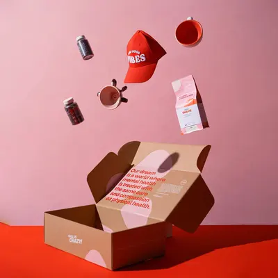 Subscription Boxes presented alongside its printed surface detail