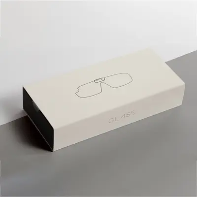 Sunglasses Boxes shown at an angle that reveals the depth of the pack