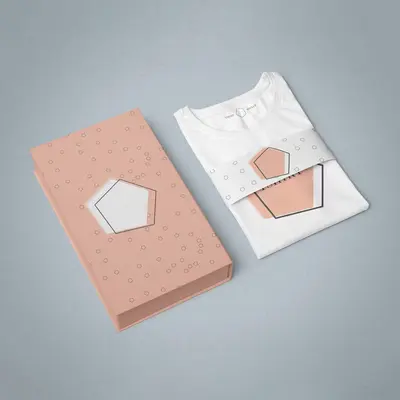 T Shirt Packaging Sleeves displayed with the closure detail visible