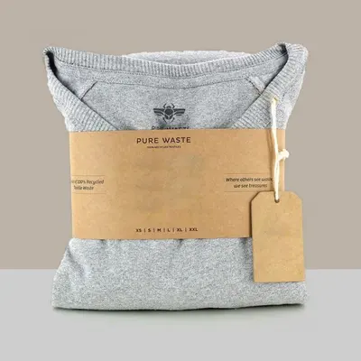 T Shirt Packaging Sleeves shown at an angle that reveals the depth of the pack