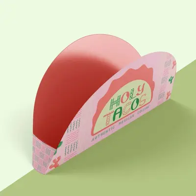 Taco Boxes shown at an angle that reveals the depth of the pack