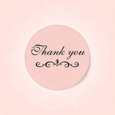 Thank You Stickers shown as a finished custom-printed pack