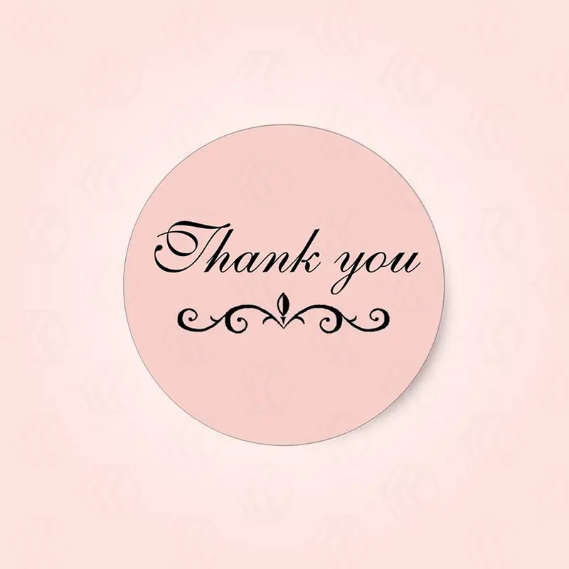 Thank You Stickers produced as custom stickers