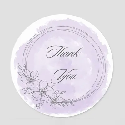 Thank You Stickers displayed with the interior structure visible