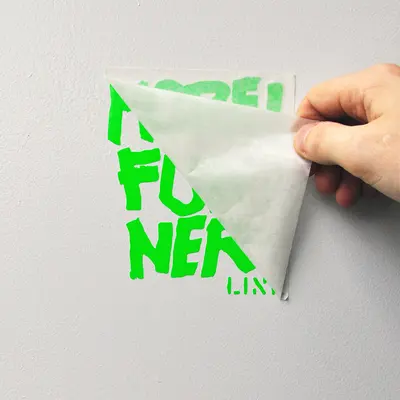 Transfer Stickers shown as a finished custom-printed pack