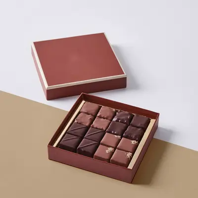 Truffle Boxes shown as a finished custom-printed pack