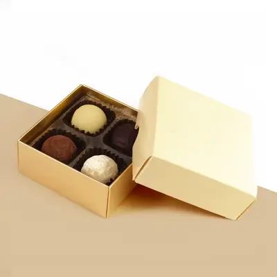 Truffle Boxes displayed with the closure detail visible