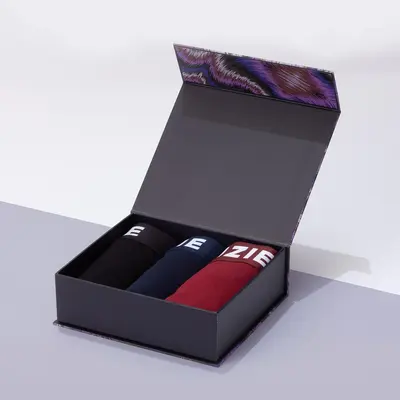 Underwear Boxes photographed to show the finish across the panel