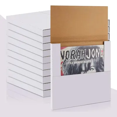 Vinyl Mailers displayed with the closure detail visible