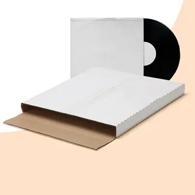 Vinyl Mailers shown at an angle that reveals the depth of the pack