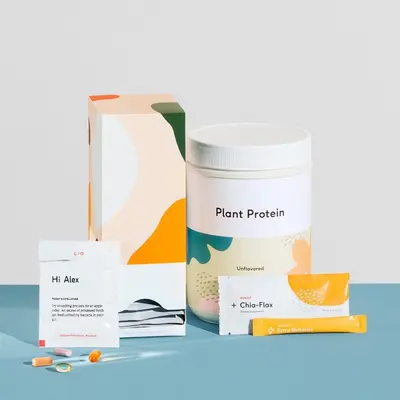 Vitamin Boxes photographed from a second angle showing the side panel