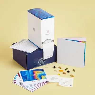 Vitamin Boxes shown at an angle that reveals the depth of the pack