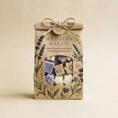 Wax Melt Bags displayed with the closure detail visible