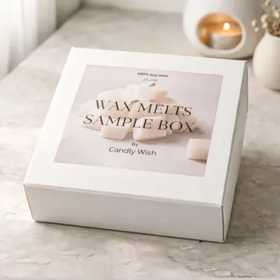 Wax Melt Boxes presented alongside its printed surface detail