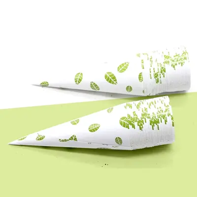 White Cone Sleeves photographed from a second angle showing the side panel