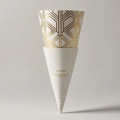 White Cone Sleeves displayed with the closure detail visible