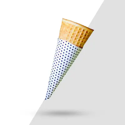 White Cone Sleeves shown at an angle that reveals the depth of the pack