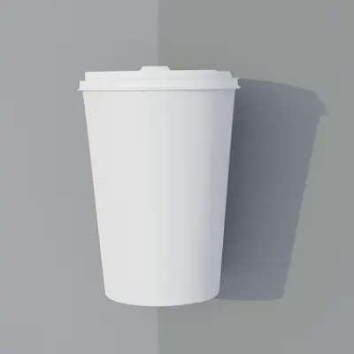 White Paper Cup shown as a finished custom-printed pack