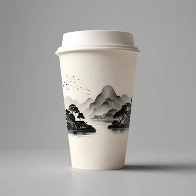 White Paper Cup shown at an angle that reveals the depth of the pack